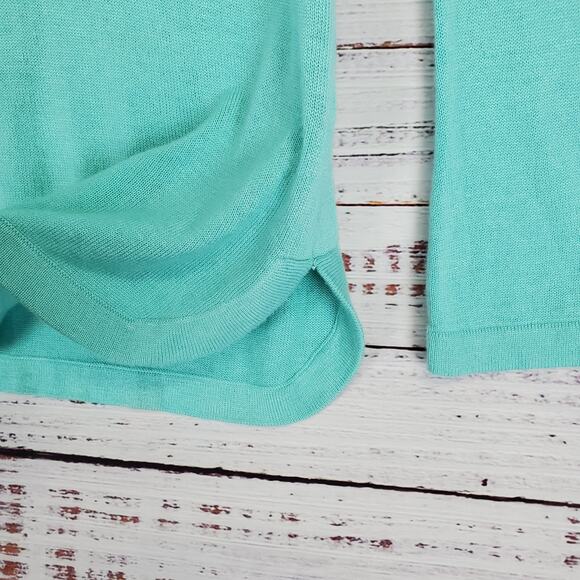 Lilly Pulitzer April Teal Tunic Sweater Whimsy Fairy Crystal Pink Embroidered M - Picture 6 of 12